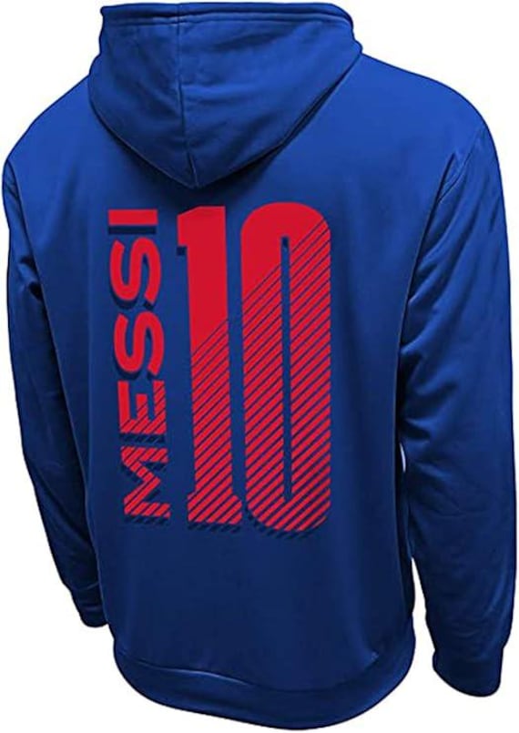 FC BARCELONA Messi 10 Back Step Pullover Soccer Hoodie Navy Custom Your Name Number