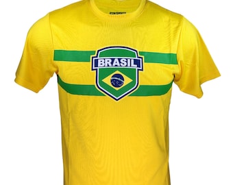 Brazil Soccer Youth Game Day Jersey Custom Your Name & Number