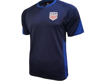 USMNT Soccer T-Shirt: Custom Name & Number, Official Licensed Poly Jersey