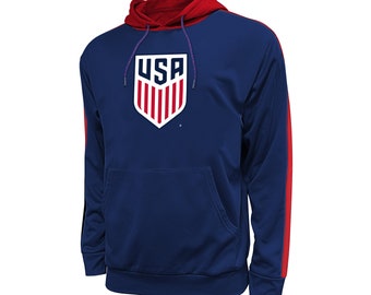 U.S. Soccer Mens USA Navy Home Soccer Hoodie Custom Your Name & Number