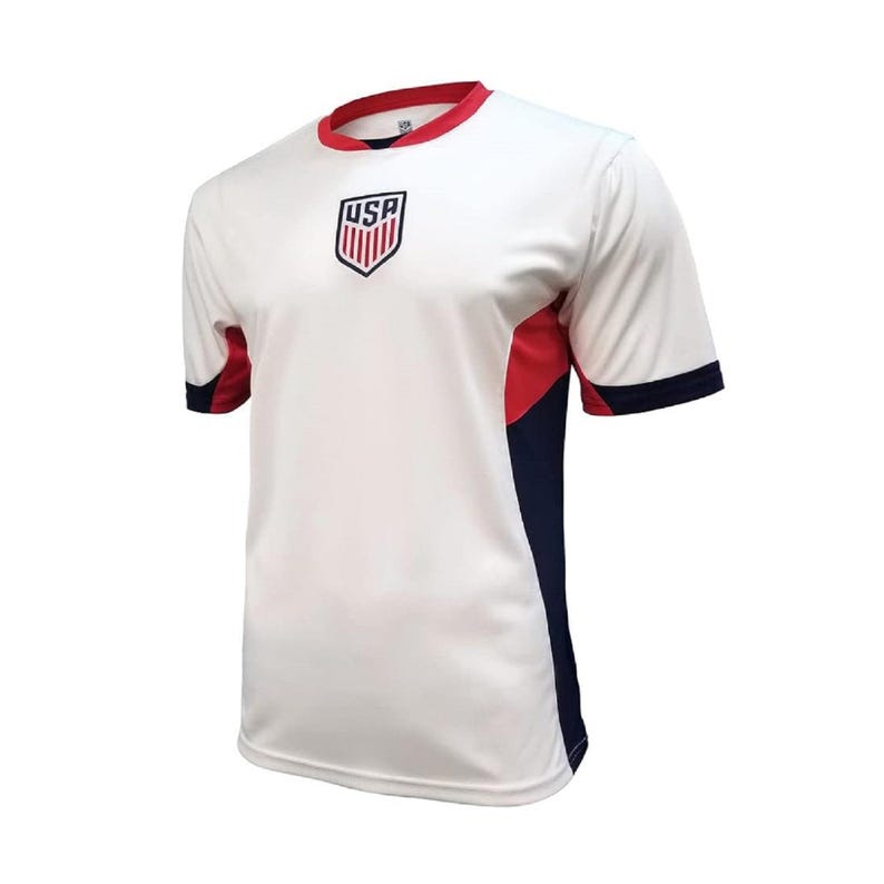 Camiseta de fútbol USMNT: Camiseta de poliéster oficial con licencia para el día del partido (añadir nombre y número) imagen 1