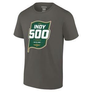 Icon Sports Official Licensed  109th Indy 500 T-Shirt Fans Cotton Tee for Adults Gray 01  – Custom Your Name and Number