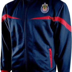 Chivas Del Guadalajara Touchline Adult Full-Zip Track Jacket Custom Name & Number A Grade Home Navy