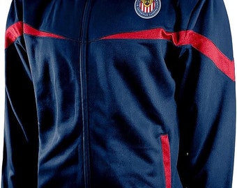 Chivas Del Guadalajara Touchline Adult Full-Zip Track Jacket Custom Name & Number A Grade Home Navy