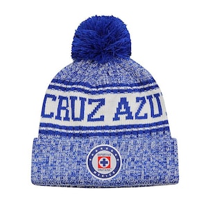 Cruz Azul Crowned Pom Pom Beanie - Custom Name Initials - YOUTH size