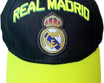 Real Madrid Official Soccer Cap Curved - NEON - Custom Name Initials