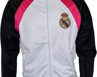 Real Madrid Official Track Jacket Classic Soccer Jacket - White
