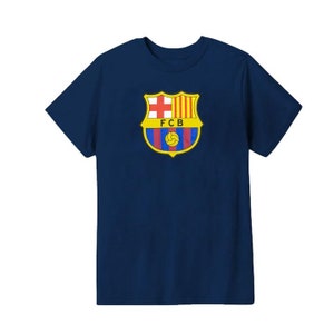FC Barcelona Logo Youth T-Shirt - Navy Name and Number