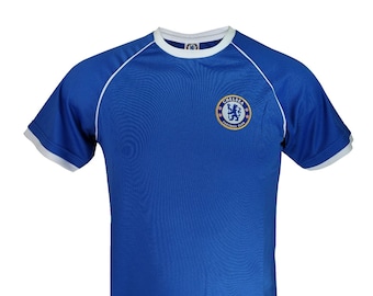 Chelsea Poly Shirt Soccer Jersey - Woven Patch - Youth Size - Blue Custom Your Name & Number