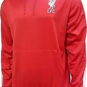 Liverpool FC Pullover Hoodie Black & Red - Youth
