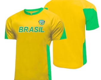 Brazil World Cup Soccer Soccer Jersey - home Color Yellow Green Custom Your Name & Number