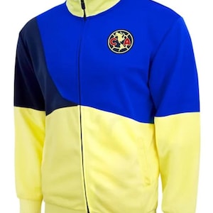 Icon Sports Men Club America Officially Zipper Soccer Jacket SS Grade - Custom Name & Number - (Plastic Patch)