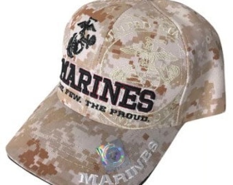United States Marine Corps Battle Flag Trucker Cap - Custom Name Initials
