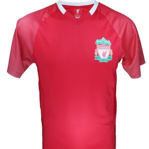 Liverpool Official Licensed Home Adult Poly Soccer Jersey (Red/White Dot) Custom Your Name & Number
