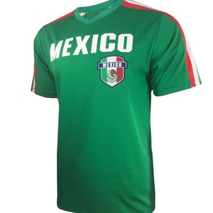 Icon Sports Mexico Soccer Performance Short Sleeve Fitted Soccer Jersey Home Green Custom NAME + NUMBER