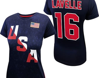 USWNT Ladies Polymesh Jersey - Levelle 16 Navy Women's Shirt