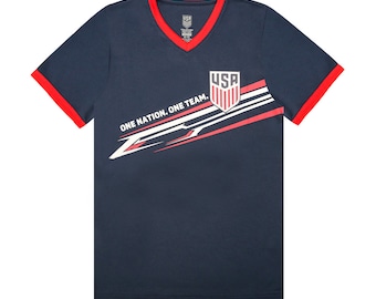 USMNT Soccer T-Shirt: Custom Name & Number - Youth Poly Elite Game