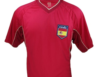 Spain World Cup Soccer Jersey - Custom Name & Number