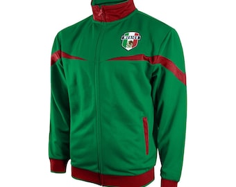 On Sales ! Mexico Soccer Zipper Soccer Jacket A Grade 002 - Custom Name & Number Men Size