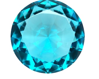 Tripact 120mm Orginal Color Turquiose Diamond Shaped Jewel Crystal Paperweight