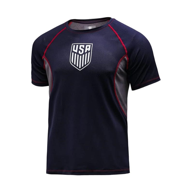 Camiseta de fútbol USMNT: nombre y número personalizados, camiseta de poliéster con licencia oficial imagen 1