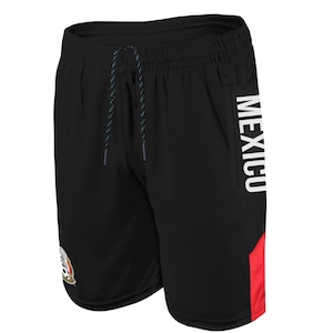 Mexico National Football Team Men Officially Poly Soccer Short Black Icon Sports