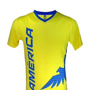 Club America Youth Size Soccer Jersey - Yellow Custom Your Name & Number