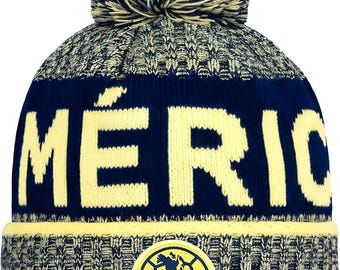Club America Official Soccer Beanie Men Size  - Navy - Custom Name Initials