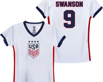 USWNT Swanson #9 Jersey - Official U.S. Soccer Girl's Game Day Shirt