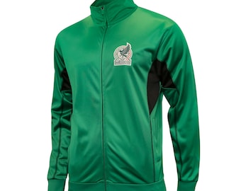 Chaqueta de fútbol con cremallera y licencia oficial de México, talla S, local, verde, nombre y número personalizados