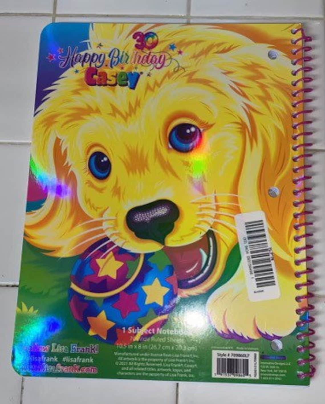 Lisa Frank Spiral Notebook Golden Retriever Casey Etsy