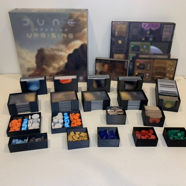 Dune Imperium/Uprising Organizer - Rise of Ix & Immortality Expansions - All in One Box - 3D Printed Organizer