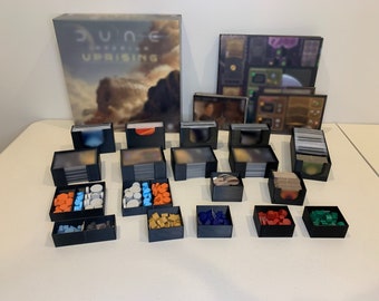 Dune Imperium/Uprising Organizer – Rise of Ix & Immortality Erweiterungen – Alles in einer Box – 3D-gedruckter Organizer