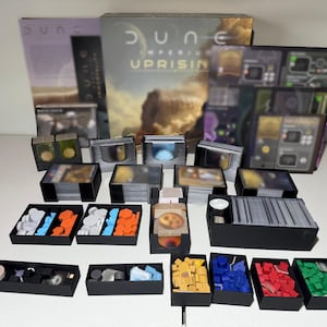 Dune Imperium/Uprising Organizer - Bloodlines, Rise of Ix, & Immortality Expansions - All in One Box - 3D Printed Organizer