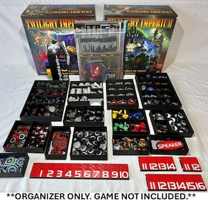 Organizador de actualizaciones TI4: inserto impreso en 3D para caja POK o TE para almacenar las actualizaciones de Panamaniac