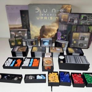 Dune Imperium/Uprising Organizer - Bloodlines, Rise of Ix & Immortality Expansions - All in One Box - STL Files for 3D Printing