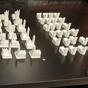 Industrial Complexes for Axis & Allies 1940 - 42 Pieces (3D Printed)