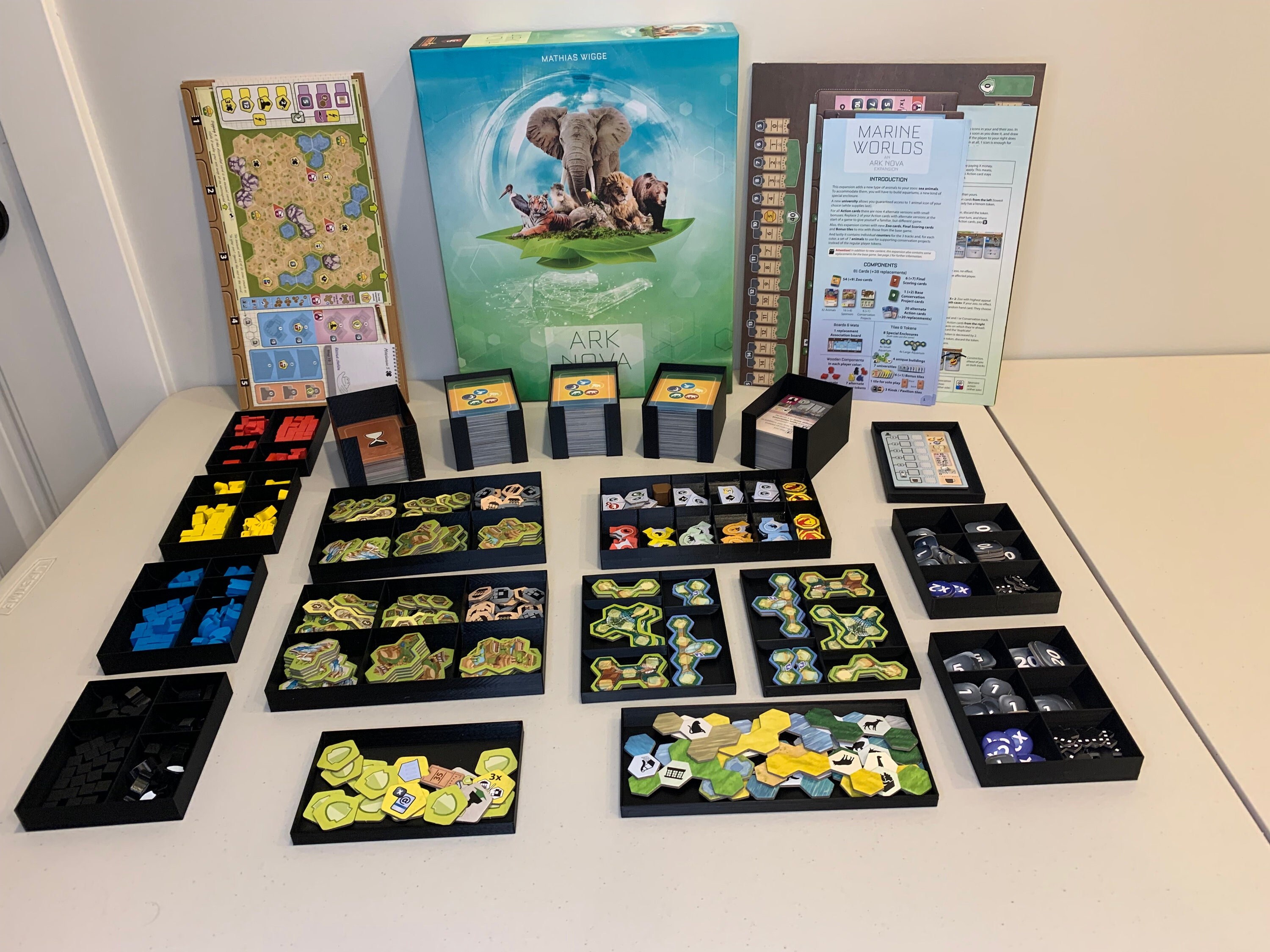 ボードゲーム アークノヴァ基本＆拡張 揃う インサート&オーバーレイ 