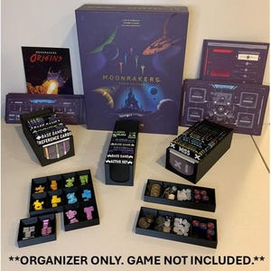 Moonrakers/Moonroller - Titan Box Organizer - 3D Printed Insert with 62 Unique Dividers