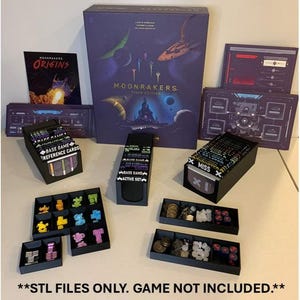 Moonrakers/Moonrollers Titan Box Organizer - STL files for Insert with 65 Unique Dividers