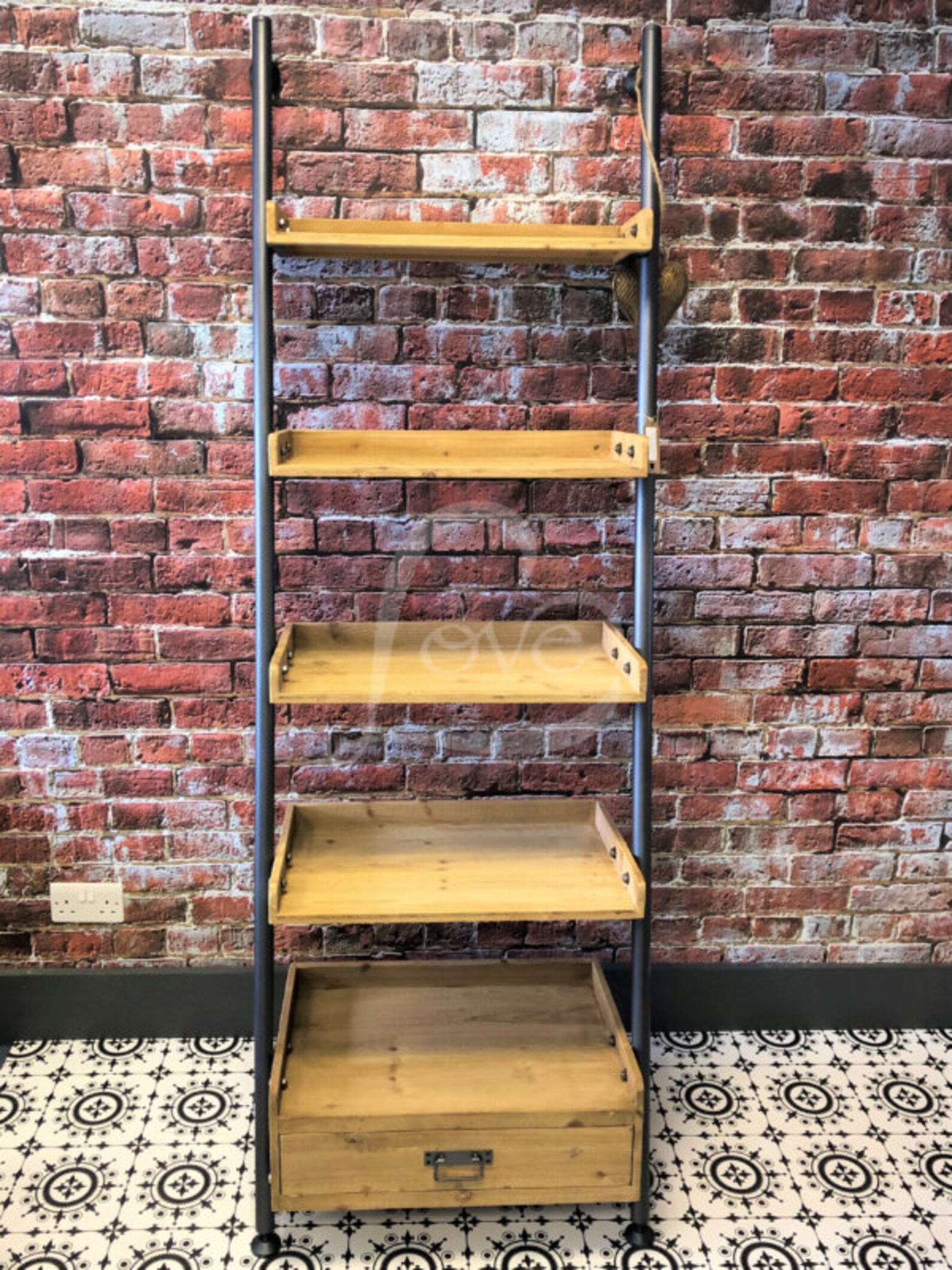 Industrial Ladder Style Shelving Unit Etsy