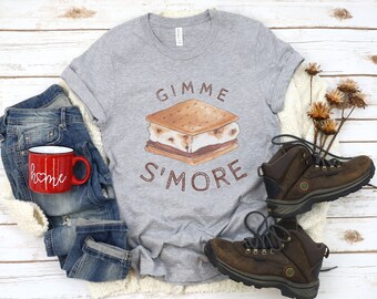 Gimme S'MORE Shirt, Summer Loving, Camp Life, Toasted Marshmallows, Sticky Fingers, Campfire, Summer Fun, Chocolate, Graham Crackers