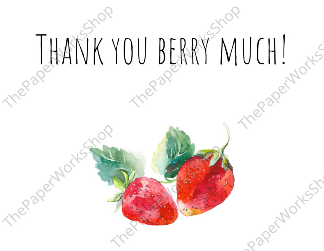 Printable Fruit Pun Thank You Cards Etsy
