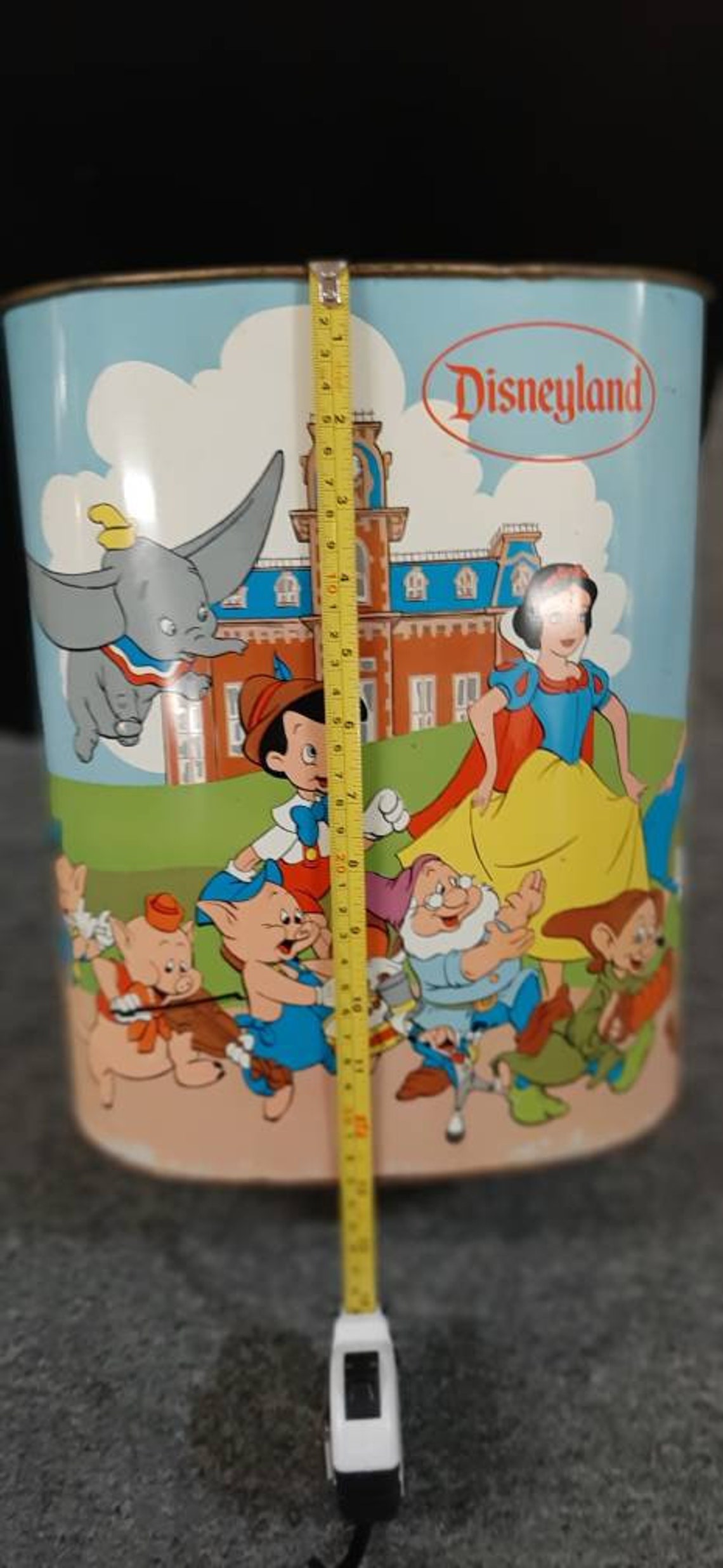 Vintage Metal Disneyland/Walt Disney World Trash Can and Etsy