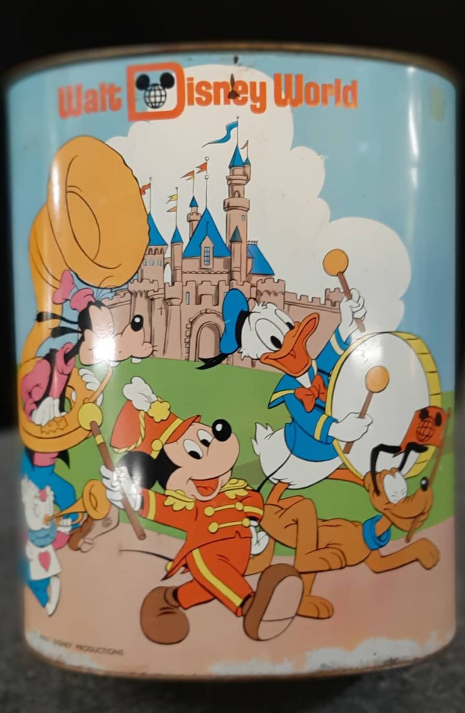 Vintage Metal Disneyland/Walt Disney World Trash Can and Etsy