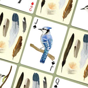 PNWの歌鳥トランプ - 手描き水彩自然アートカードデッキ