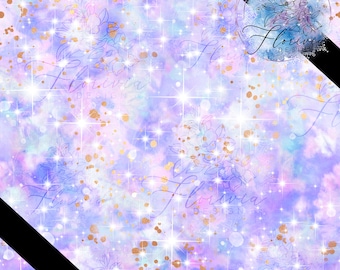 Seamless digital pattern Pastel Tie Dye, sweet, cute, purple, gold, luxury, girly, texture, ink, splash, pink, stars, galaxy