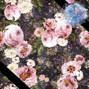 Seamless digital pattern (Seamless) Flowers, Pink, girly, magic, elegant, soft, purple, abstract, watercolor, plants, cute, sweet