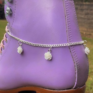 Floral Roller Skate Anklet Charm
