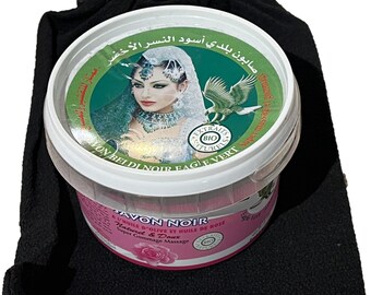 Black soap and kessa glove, kessa glove for exfoliating , black soap olive and rose  250g - 8.82 Oz